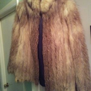 Red fox fur jacket